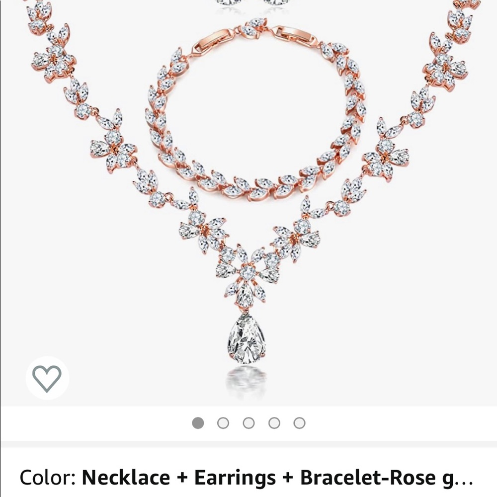 Rose gold jewelry set